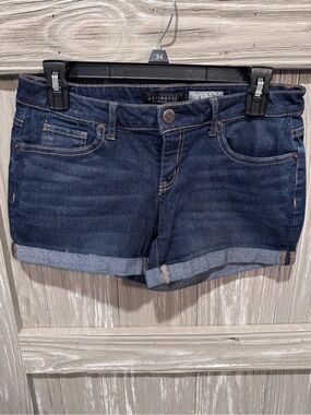 Aeropostale Dark Blue Denim Cuffed Shorts